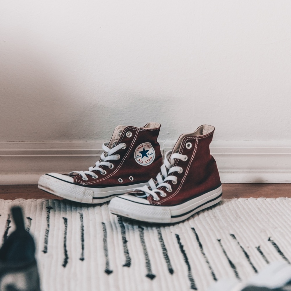 Crimson Chuck Taylors